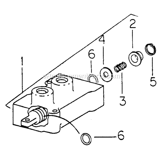 Control Valve Part 1 Diagram and Parts List for 169 2050048U Cub Cadet Lawn Tractor